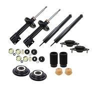 ATEC GERMANY 4x Amortiguador de gas a presión puntal delantero y trasero incl. soporte de puntal y kit de protección contra el polvo SEAT INCA (6K9), VW CADDY II (9K9B), CADDY II Kasten(9K9A)
