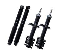 ATEC GERMANY 4x Amortiguador de presión de aceite puntal delantero y trasero incl. cojinete de puntal y juego de protección contra el polvo