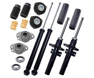 ATEC GERMANY 4x Amortiguadores de gas a presión delanteros y traseros incl. soporte de puntal y juego de protección contra el polvo, compatible con BMW Serie 3 Compact (E36)