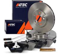 ATEC GERMANY Juego de frenos eje delantero in iscos de freno Ø 300 mm ventilados + pastillas de freno delanteras MERCEDES CLK (C208) (A208), Clase E (W210), Clase E T-Model (S210), SLK (R170)