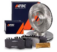 ATEC GERMANY Juego de frenos eje delantero incl. discos de freno Ø 330 mm ventilados + pastillas de freno delanteras Compatible con MERCEDES-BENZ Clase S (W220)