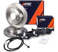 ATEC GERMANY Juego de frenos eje trasero incl. discos de freno Ø 300 mm ventilados + pastillas de freno traseras Compatible con BMW X1 (E84)