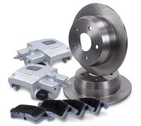 ATEC GERMANY Juego de frenos eje trasero incl. discos de freno Ø 305 mm completos + pastillas de freno traseras y pinza de freno trasera Compatible con JEEP GRAND CHEROKEE II (WJ, WG)