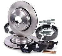 ATEC GERMANY Juego de frenos eje trasero incl. discos de freno Ø 320 mm ventilados + pastillas de freno traseras + zapatas de freno Compatible con BMW Serie 5 (E60), 5 Touring (E61)