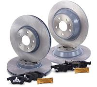 ATEC GERMANY Juego de frenos incl. discos de freno delanteros Ø 300 mm ventilados + traseros Ø 300 mm completos + pastillas de freno Compatible con FORD MONDEO Mk5 (CE) (CD) (CF)