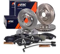 ATEC GERMANY Juego de frenos incl. discos de freno delanteros Ø 320 mm ventilados+traseros Ø 300 mm completos+pastillas de freno delanteras y traseras Compatible con AUDI A4 B8 (8KH) (8K2) (8K5), A5