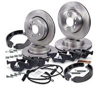 ATEC GERMANY Juego de frenos incl. discos de freno delanteros Ø 325 mm ventilados + traseros Ø 320 mm ventilados + pastillas de freno delanteras y traseras + zapatas de freno traseras BMW X3 (E83)