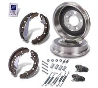 ATEC Germany Kit de freno eje trasero incl. 2x tambor de freno 4x zapatas de freno con kit de montaje 2x cilindro de freno de rueda Compatible con SEAT CORDOBA 6L,IBIZA 6L,SKODA FABIA 1 6Y