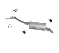 ATEC Germany Silenciador de escape conjunto 1x Silenciador trasero, 3x parachoques, 1x abrazadera de soporte compatible con VW TRANSPORTER T4