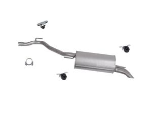 ATEC Germany Silenciador de escape conjunto 1x Silenciador trasero, 3x parachoques, 1x abrazadera de soporte compatible con VW TRANSPORTER T4
