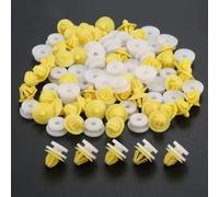 ATEECO Tornillos de Coche Clips De Plástico para Coche, 100 Piezas, para Opel, para Vivaro, para Movano, Tarjetas De Puerta, Embellecedor De Panel, Clips De Techo para Maletero, Accesorios Interiores