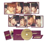 ATEEZ - 10th Mini Album [GOLDEN HOUR : Part.1] (Digipack Ver. - Random Ver.) Cover + Photobook + Disc + Logo Sticker + Bookmark + Slide Film + Photocard + 2 Pin Badges + 4 Extra Photocards