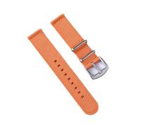 Ateldooly Correa de nailon de 18mm, 20mm y 22mm, correa de reloj militar de liberación rápida para accesorios de reloj, pulsera de repuesto, Naranja, 22mm