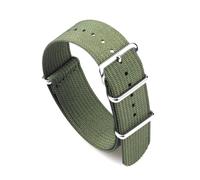 Ateldooly Correa de reloj acanalada, correas de nailon de 18mm, 20mm y 22mm, accesorios de correa de reloj de tela balística trenzada para correa de reloj militar, ejercito verde, 20mm