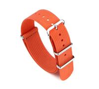 Ateldooly Correa de reloj acanalada, correas de nailon de 18mm, 20mm y 22mm, accesorios de correa de reloj de tela balística trenzada para correa de reloj militar, Naranja, 20mm