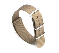 Ateldooly Correa de reloj acanalada, correas de nailon de 18mm, 20mm y 22mm, accesorios de correa de reloj de tela balística trenzada para correa de reloj militar, Rubio, 18mm