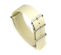 Ateldooly Correa de reloj acanalada, correas de nailon de 18mm, 20mm y 22mm, accesorios de correa de reloj de tela balística trenzada para correa de reloj militar, Beige, 22mm