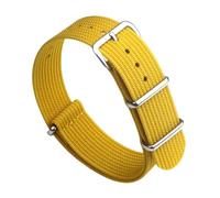 Ateldooly Correa de reloj acanalada, correas de nailon de 18mm, 20mm y 22mm, accesorios de correa de reloj de tela balística trenzada para correa de reloj militar, Mostaza amarilla, 18mm