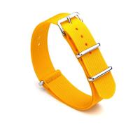 Ateldooly Correa de reloj acanalada, correas de nailon de 18mm, 20mm y 22mm, accesorios de correa de reloj de tela balística trenzada para correa de reloj militar, Amarillo, 20mm