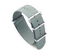 Ateldooly Correa de reloj acanalada, correas de nailon de 18mm, 20mm y 22mm, accesorios de correa de reloj de tela balística trenzada para correa de reloj militar, Gris, 18mm