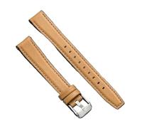 Ateldooly Correa de reloj de cuero de liberación rápida pulsera suave pulsera de reloj Universal de 10/12/14/16mm, Marrón claro, 14mm