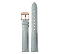 Ateldooly Correa de reloj de cuero para mujer, correa de reloj de liberación rápida, pulsera de 12mm, 14mm, 15mm, 16mm y 18mm, Oro rosa gris, 16mm