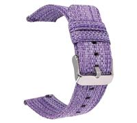 Ateldooly Correa de reloj de nailon, correa de 18mm, 20mm y 22mm, correas de repuesto para reloj, pulsera tejida de lona, correa de reloj de tela, Púrpura, 20mm
