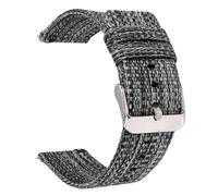 Ateldooly Correa de reloj de nailon, correa de 18mm, 20mm y 22mm, correas de repuesto para reloj, pulsera tejida de lona, correa de reloj de tela, Negro, 22mm