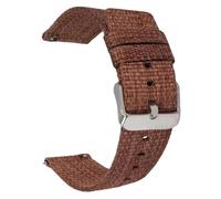 Ateldooly Correa de reloj de nailon, correa de 18mm, 20mm y 22mm, correas de repuesto para reloj, pulsera tejida de lona, correa de reloj de tela, Marron oscuro, 22mm