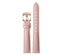 Ateldooly Correa de reloj para mujer de 12mm, 14mm, 15mm, 16mm, 17mm, 18mm, 19mm, 20mm, correas de cuero en oro rosa, Cierre de oro rosa-rosa, 18mm