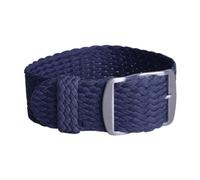 Ateldooly Pulsera tejida de tela, pulsera de repuesto para reloj, correa de nailon de 14mm, 16mm, 18mm, 20mm y 22mm, Azul oscuro, 14mm