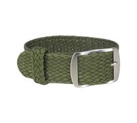 Ateldooly Pulsera tejida de tela, pulsera de repuesto para reloj, correa de nailon de 14mm, 16mm, 18mm, 20mm y 22mm, Verde, 18mm