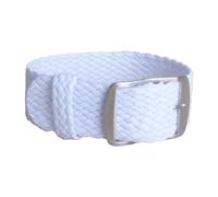 Ateldooly Pulsera tejida de tela, pulsera de repuesto para reloj, correa de nailon de 14mm, 16mm, 18mm, 20mm y 22mm, Blanco, 20mm