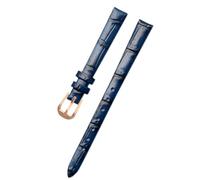 Ateldooly Reloj de pulsera de cuero para mujer, relojes de pulsera, correa de reloj de 6/8/10/12/14/16mm, Rosa azul vintage, 14mm