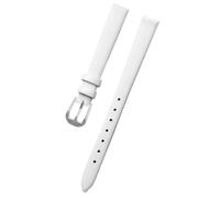 Ateldooly Reloj de pulsera de cuero para mujer, relojes de pulsera, correa de reloj de 6/8/10/12/14/16mm, Plata blanca, 14mm