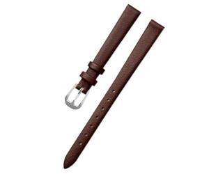 Ateldooly Reloj de pulsera de cuero para mujer, relojes de pulsera, correa de reloj de 6/8/10/12/14/16mm, Marrón Plata, 12mm