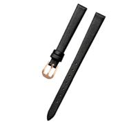 Ateldooly Reloj Pulsera Correa de Reloj de Cuero para Mujer Correa de muñeca 6mm 7mm 8mm 10mm 12mm Correa pequeña, Negro Rg, 16mm