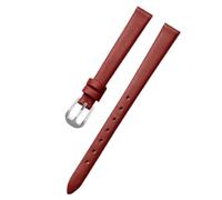 Ateldooly Reloj Pulsera Correa de Reloj de Cuero para Mujer Correa de muñeca 6mm 7mm 8mm 10mm 12mm Correa pequeña, rojo, 10mm