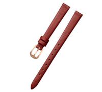 Ateldooly Reloj Pulsera Correa de Reloj de Cuero para Mujer Correa de muñeca 6mm 7mm 8mm 10mm 12mm Correa pequeña, rojo, 7mm