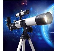 ATelescopios dult Kids para astronomía, 400 mm de Longitud Focal, 90 aumentos, telescopios refractores, trípode y buscador, con visión Clara de luz débil