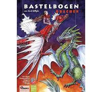 ATELIER COLOR Dragón DIY arco atrapasueños para manualidades y colgar de papel: dos figuras de dragón de fantasía para cortar, móvil para niños 7 + decoración DIY