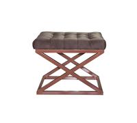 Atelier Del Sofa Elegante puf con Marco de Metal, 50 cm x 42 cm x 40 cm, Tejido 100% poliéster Babyface en Cobre y marrón, Espacios de Vida Modernos