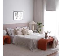 Atelier Del Sofa Elegante puf de Coral, Terciopelo Corduroy, 106 x 45 x 46 cm, 100% poliéster, Marco de árbol de la Playa, Salas de Estar Modernas y Espacios acogedores