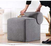 Atelier Del Sofa Puño Gris Elegante, 100% algodón, Esponja ortopedica 35 DNS, 6 cm de Grosor, piernas Ocultas revestidas de PVC, 45 x 56 x 60 cm, decoración cómoda y Moderna