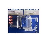 ATELIERS 28 _ Support de vitrage à Clipser Transparent (x8) Crochets de fenêtre pour la décoration - Épaisseur de la fenêtre de 10-27 mm - Idéal jusqu'à 10 mm de diamètre (8)