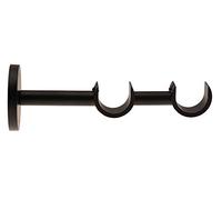 Ateliers28 Chromo T10070328 - Soporte de Pared Doble Abierto (9/18 cm), Color Negro Satinado