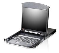 Aten 1-Local/Remote Share Access 16-Port Cat 5 Dual Rail 17" LCD KVM over IP Switch with Daisy-Chain Port