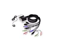 ATEN Switch KVM formato cable HDMI/Audio USB de 2 puertos con selector remoto de puerto