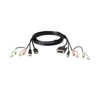 Aten 2L-7D02DH adaptador de cable HDMI DVI-D Negro - Adaptador para cable (HDMI, DVI-D, Male connector / Male connector, 1,8 m, Negro)