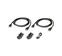 Aten 2L-7D02UHX5 cable para video, teclado y ratón (kvm) Negro 1,8 m - Switch KVM (USB Type-A/3.5mm/HDMI, USB Type-B/3.5mm/HDMI, Negro, 1,8 m)